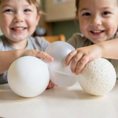 Stacja sensoryczna: Różne tekstury piłeczek