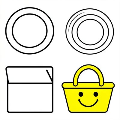 Szablon celu do celowania — obręcz i pudełko