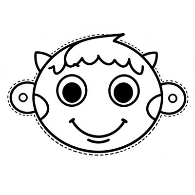 Kolorowanka / szablon maski uśmiechu