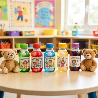 Zdjęcie końcowej prezentacji: apteczki dla misiów na stole