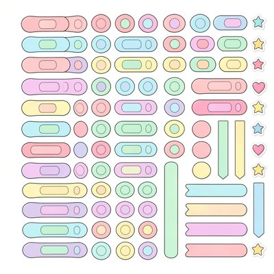 Arkusz plasterków i ozdób (do wydruku)