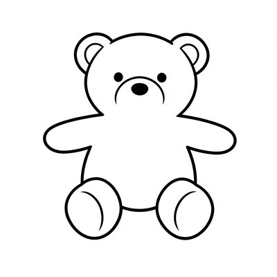 Szablon misia (kontur) — do dekoracji pacjenta