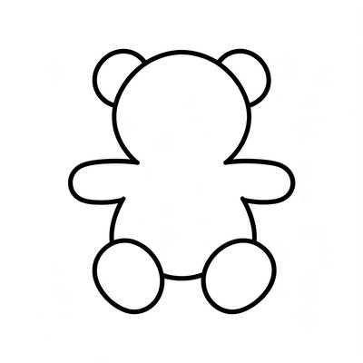 Szablon misia (kontur) — do dekoracji pacjenta