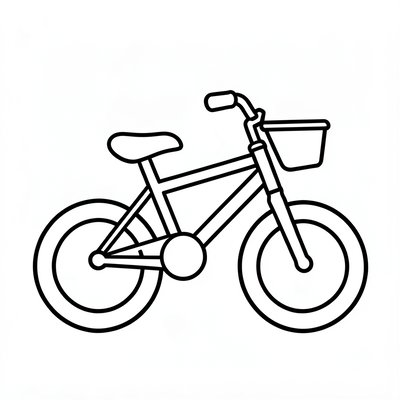 Kolorowanka — prosty rowerek