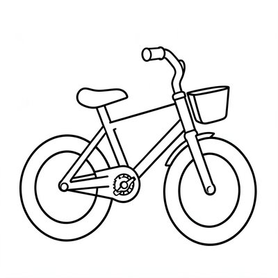 Kolorowanka — prosty rowerek