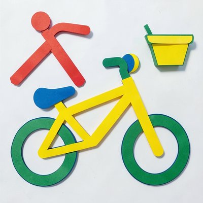 Szablon ramy i kierownicy — wycinanki