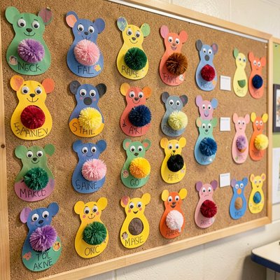 Gotowe prace — wystawa przedszkolna