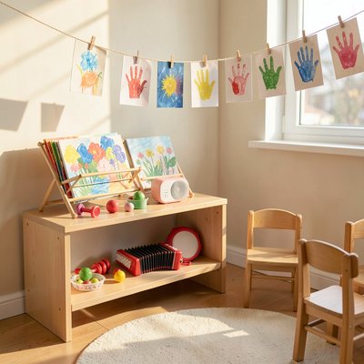 Kącik muzyczno-plastyczny — atmosfera zajęć