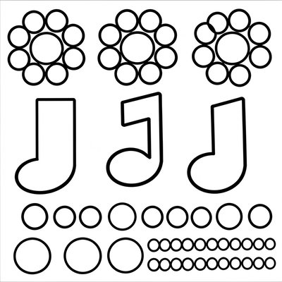 Szablony do odbijania — proste kształty