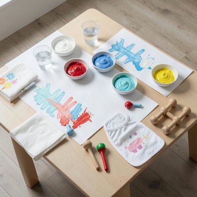 Zestaw materiałów — stacja do malowania palcami