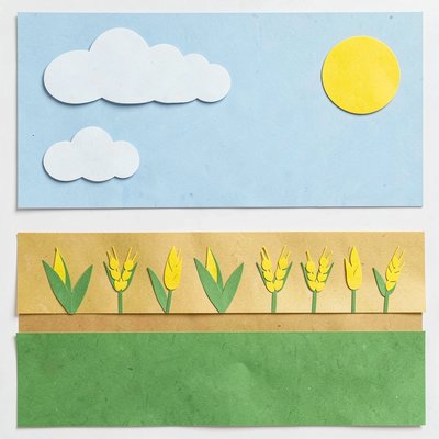 Arkusz tła pola (A4) — gotowe tło do naklejania