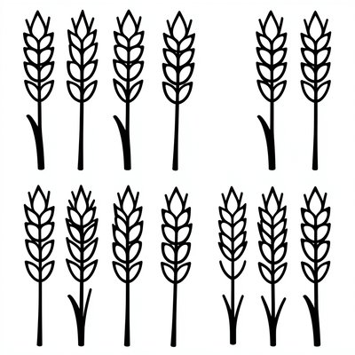 Kłosy zboża — arkusz elementów