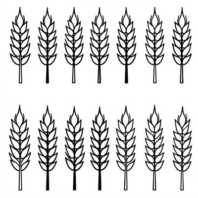 Kłosy zboża — arkusz elementów