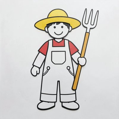 Silhouette rolnika — wycinanka