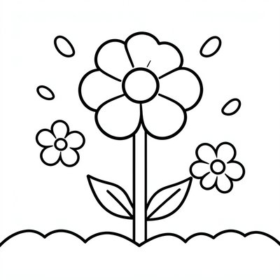 Kolorowanka — niezapominajka