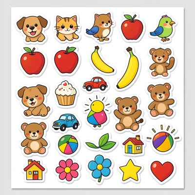 Wycięte obrazki do kolażu