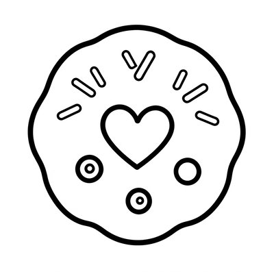 Kolorowanka — ciasteczzko z dekoracjami