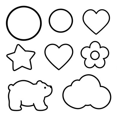 Szablony foremek — kontury do wycięcia