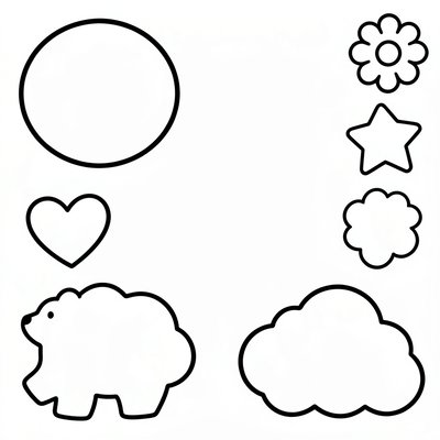 Szablony foremek — kontury do wycięcia