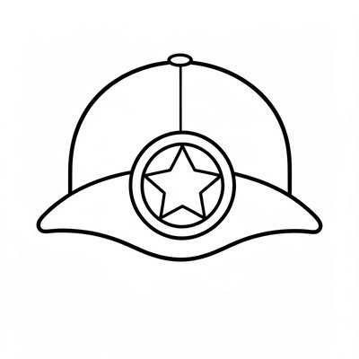 Kolorowanka — kontur czapki