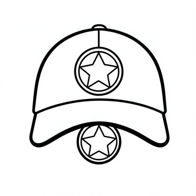 Kolorowanka — kontur czapki