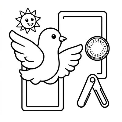 Kolorowanka — proste kształty dla maluchów