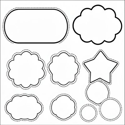 Szablony ramek i etykiet do wydruku