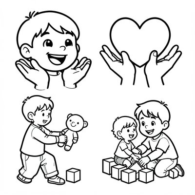 Kolorowanka — kontury dobrych uczynków