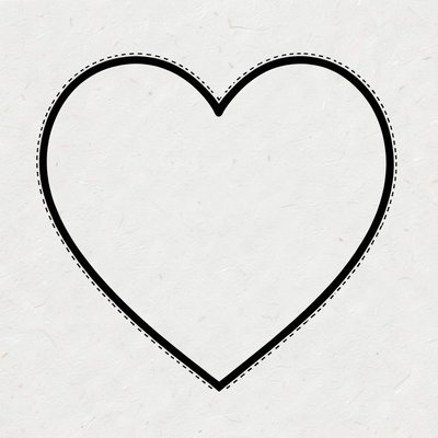 Szablon serduszka — duże