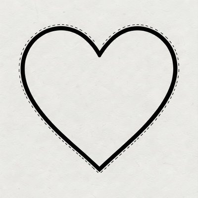 Szablon serduszka — duże