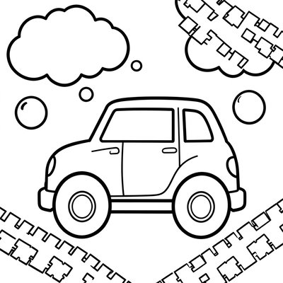 Kolorowanka — duży samochód do ozdabiania