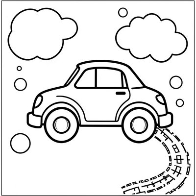 Kolorowanka — duży samochód do ozdabiania