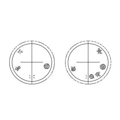Szablon talerzyka — okrągłe podstawy portretów