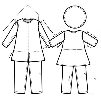 Szablon: Prosta miękka lalka do wycięcia