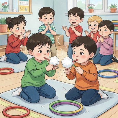 Przenosimy chmurki — dmuchanie przez słomkę