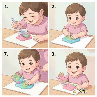 Proces odbitek dłoni — krok po kroku