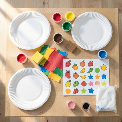 Zdjęcie przygotowanych materiałów — widok z góry