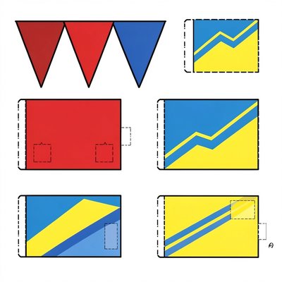 Szablon chorągiewki i patyczka
