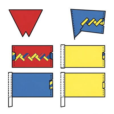 Szablon chorągiewki i patyczka