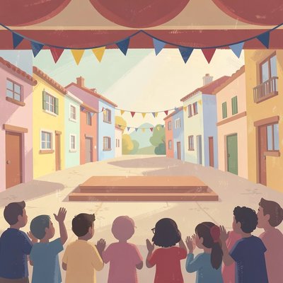 Tło sceny: Mała scena paradna