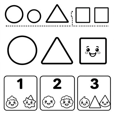 Kolorowanka i karta ćwiczeń — śledzenie sekwencji