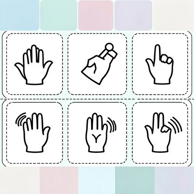 Karty do ćwiczeń słuchowo-ruchowych — Klawisze hasła