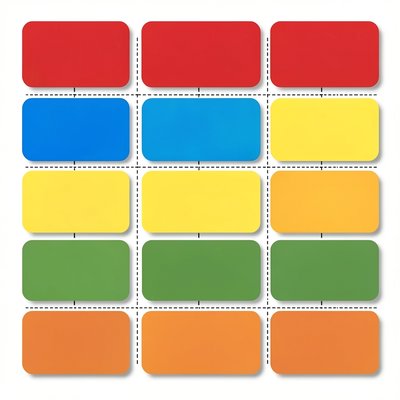 Zestaw kartoników kolorów (szablon do druku)