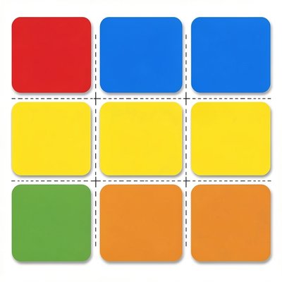 Zestaw kartoników kolorów (szablon do druku)