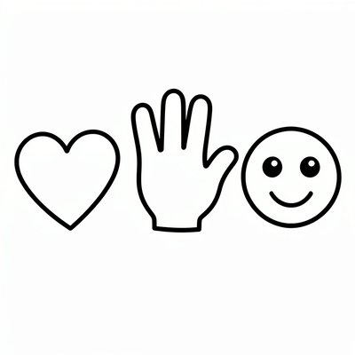 Kolorowanka: Proste symbole