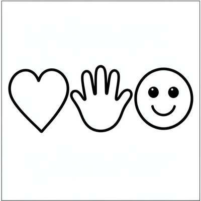 Kolorowanka: Proste symbole