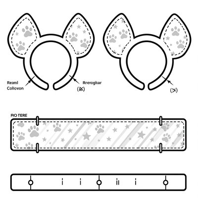 Szablon — Opaska z uszami psa