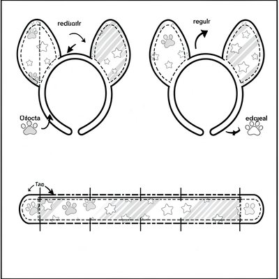 Szablon — Opaska z uszami psa