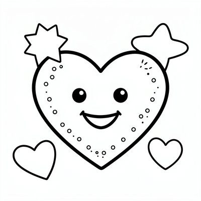 Kolorowanka: Serduszko Prawdy (strona do kolorowania)
