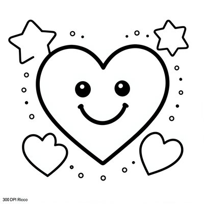 Kolorowanka: Serduszko Prawdy (strona do kolorowania)